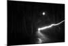 time exposure, beam of light at night, Germany-Benjamin Engler-Mounted Photographic Print