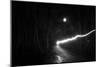 time exposure, beam of light at night, Germany-Benjamin Engler-Mounted Photographic Print