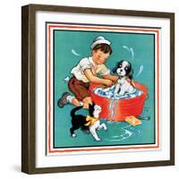 Time For a Bath - Child Life, June 1935-Clarence Biers-Framed Giclee Print