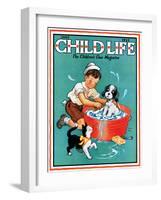 Time For a Bath - Child Life, June 1935-Clarence Biers-Framed Giclee Print