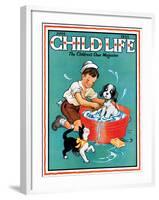 Time For a Bath - Child Life, June 1935-Clarence Biers-Framed Giclee Print