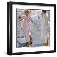 Time for a Bathe, Valencia-Joaquín Sorolla y Bastida-Framed Giclee Print