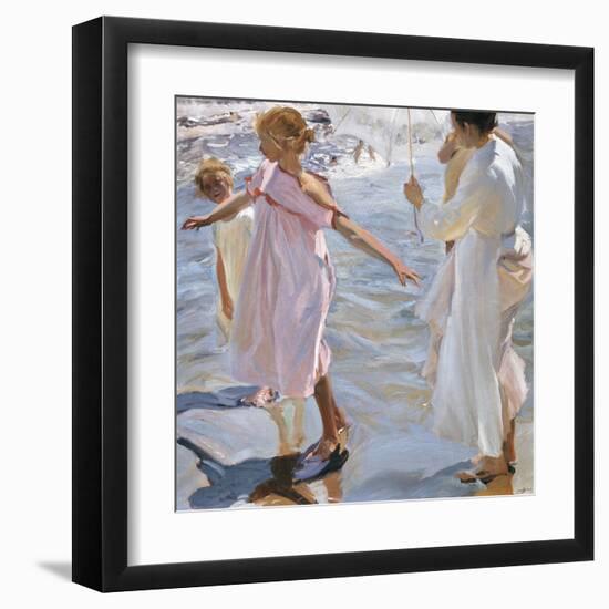 Time for a Bathe, Valencia-Joaquín Sorolla y Bastida-Framed Giclee Print