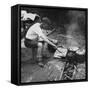 Time for Food at Boys Club 1931-null-Framed Stretched Canvas