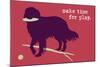 Time For Play - Red Version-Dog is Good-Mounted Art Print