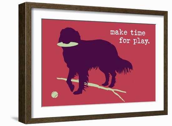 Time For Play - Red Version-Dog is Good-Framed Art Print