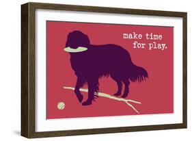 Time For Play - Red Version-Dog is Good-Framed Art Print