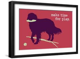 Time For Play - Red Version-Dog is Good-Framed Art Print