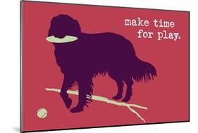 Time For Play - Red Version-Dog is Good-Mounted Art Print