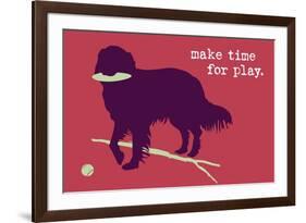 Time For Play - Red Version-Dog is Good-Framed Art Print