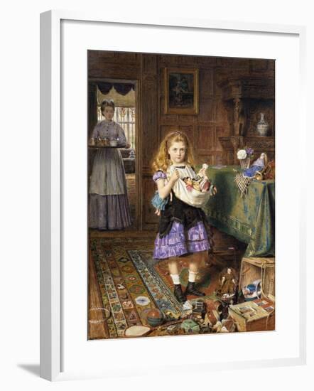 Time for Tea-George Goodwin Kilburne-Framed Giclee Print