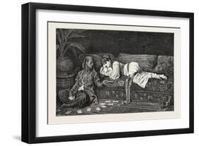 Time in the Harem, Egypt, 1879-null-Framed Giclee Print