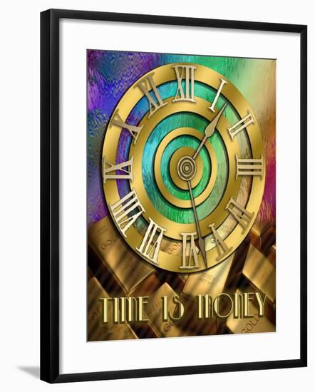 Time Is Money-Art Deco Designs-Framed Giclee Print