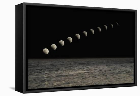 Time Lapse Moon-null-Framed Stretched Canvas