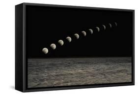 Time Lapse Moon-null-Framed Stretched Canvas
