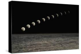 Time Lapse Moon-null-Stretched Canvas