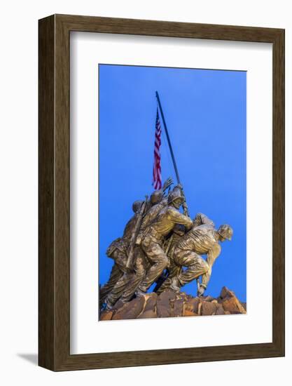 Time Lapse of the Statue of Iwo Jima U S Marine Corps Memorial at Arlington National Cemetery-Gavin Hellier-Framed Photographic Print