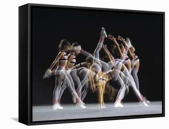 Time Lapsed Photo of Woman Performing a Flip-null-Framed Stretched Canvas