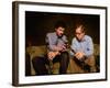 Time Magazine Sr. Editor Thomas Sancton Sitting with Woody Allen, Comparing Instruments-Ted Thai-Framed Premium Photographic Print