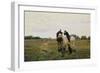 Time Off, Two Riders and Dogs, 1882-Nikolaj Kusnezow-Framed Giclee Print