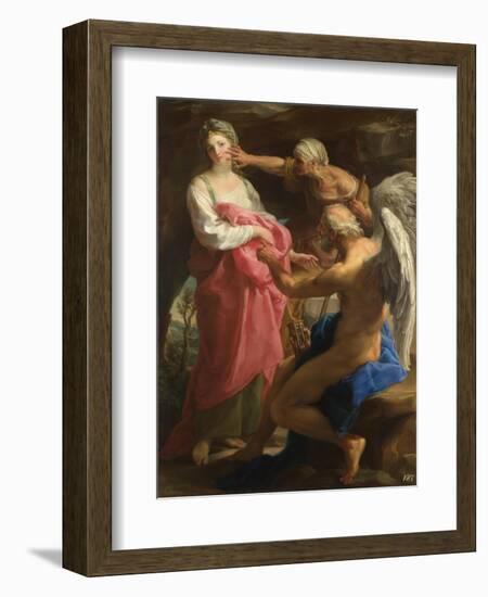 Time Orders Old Age to Destroy Beauty, 1746-Pompeo Girolamo Batoni-Framed Giclee Print