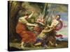 Time Overcome by Youth and Beauty-Simon Vouet-Stretched Canvas