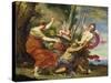 Time Overcome by Youth and Beauty-Simon Vouet-Stretched Canvas