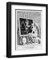 Time Smoking a Picture, 1761 (Engraving)-William Hogarth-Framed Giclee Print