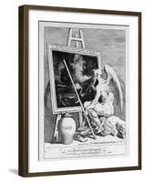 Time Smoking a Picture, 1761 (Engraving)-William Hogarth-Framed Giclee Print