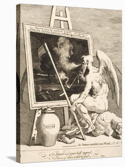 Time Smoking a Picture, March 1761-William Hogarth-Stretched Canvas