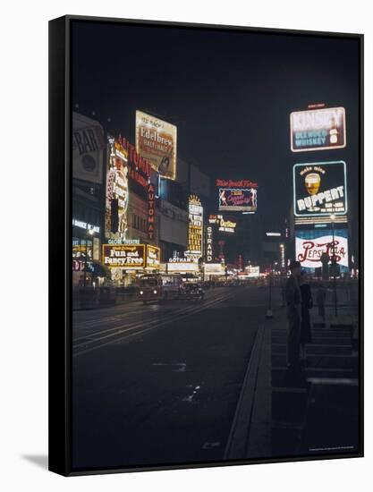 Time Square, New York, c.1946-null-Framed Stretched Canvas