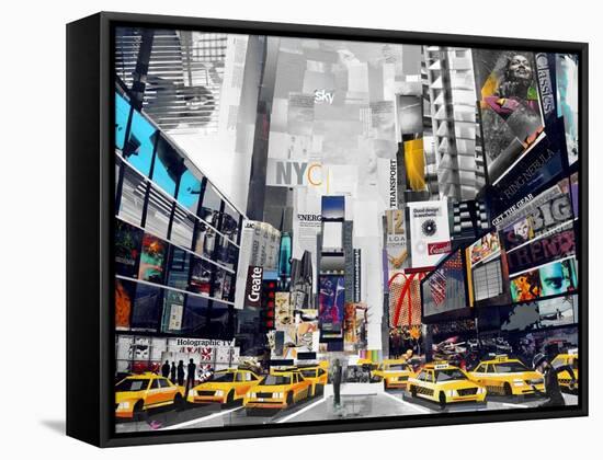 Time Square-James Grey-Framed Stretched Canvas