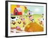 Time to Count - Farmyard - Turtle-Rob McClurkan-Framed Giclee Print