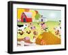 Time to Count - Farmyard - Turtle-Rob McClurkan-Framed Giclee Print