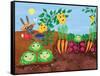 Time to Count-Garden - Turtle-Elisa Chavarri-Framed Stretched Canvas