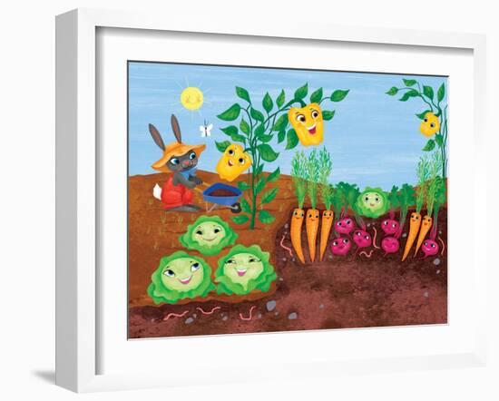 Time to Count-Garden - Turtle-Elisa Chavarri-Framed Giclee Print