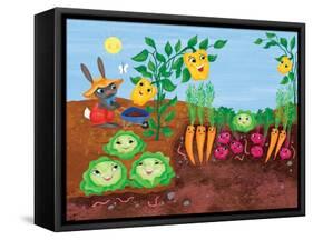 Time to Count-Garden - Turtle-Elisa Chavarri-Framed Stretched Canvas