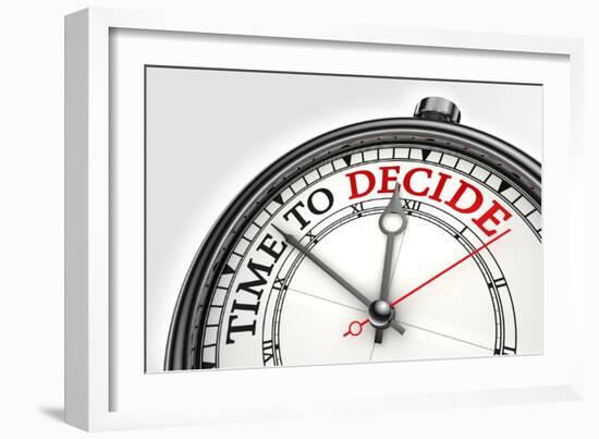 Time To Decide Concept Clock-donskarpo-Framed Art Print