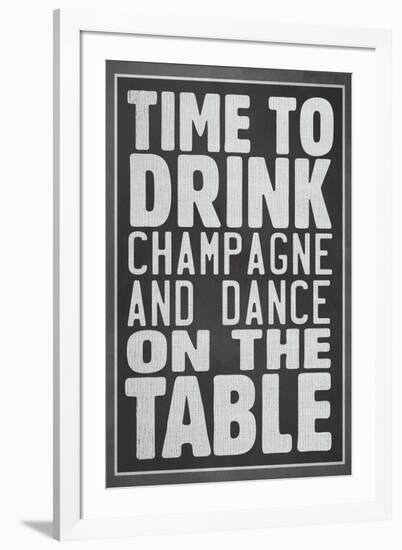 Time To Drink Champagne-null-Framed Art Print