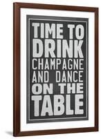 Time To Drink Champagne-null-Framed Art Print