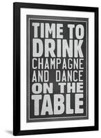 Time To Drink Champagne-null-Framed Art Print