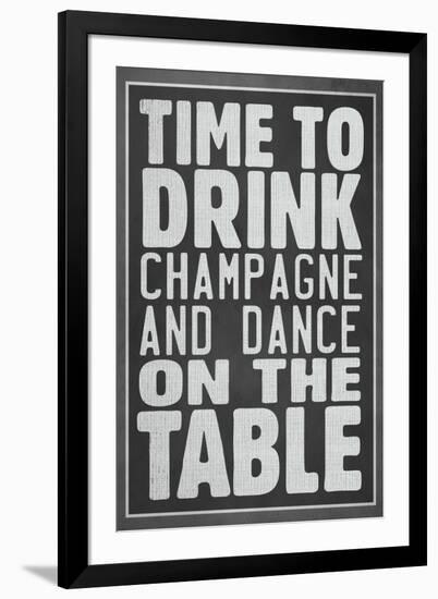 Time To Drink Champagne-null-Framed Art Print