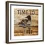 Time To Hunt Square II-Julie DeRice-Framed Premium Giclee Print