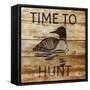 Time To Hunt Square II-Julie DeRice-Framed Stretched Canvas