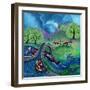 Time to Moor Up, 2023 (Acrylics on Linen)-Lisa Graa Jensen-Framed Giclee Print