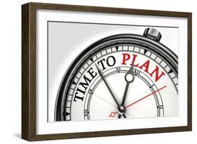 Time To Plan Concept Clock-donskarpo-Framed Art Print