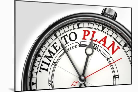 Time To Plan Concept Clock-donskarpo-Mounted Art Print