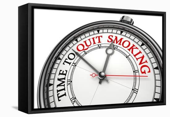 Time To Quit Smoking-donskarpo-Framed Stretched Canvas