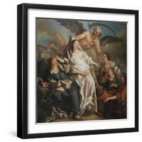 Time Unveiling Truth-Jean Francois de Troy-Framed Giclee Print