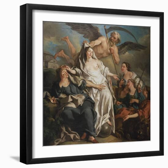 Time Unveiling Truth-Jean Francois de Troy-Framed Giclee Print